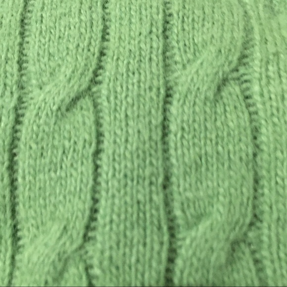 LUCIDITY KNIT V-NECK GREEN SOFT SWEATER size L - Picture 7 of 7